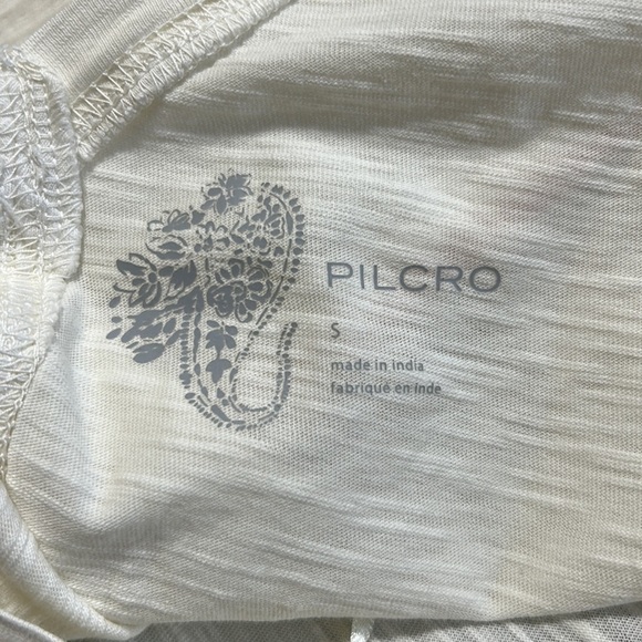 Anthropologie Pilcro Ruffled Open Back Top Ivory Ruffle Long Sleeve Sz Small NEW - Picture 10 of 15